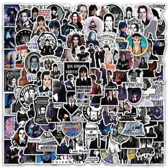 Wednesday Addams Assorted Stickers - Picture 10 of 10